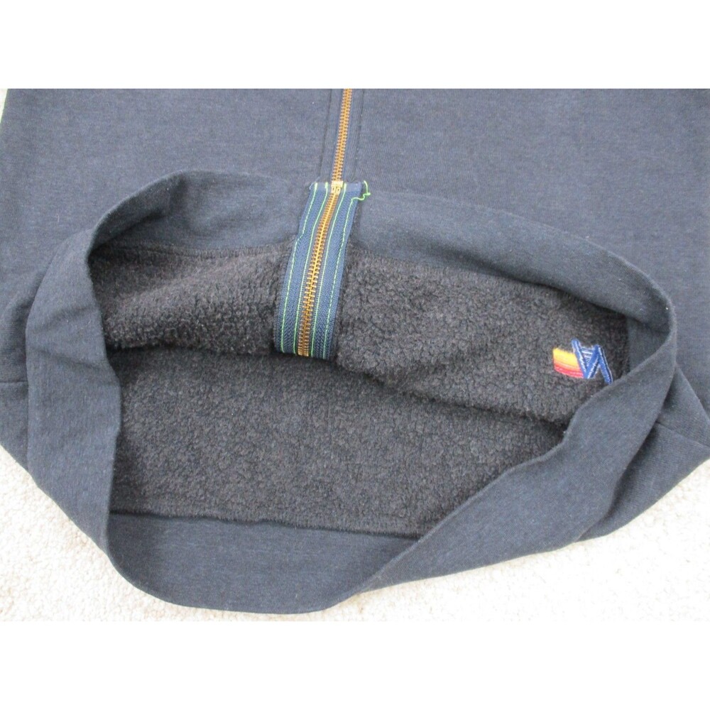 Aviator Nation 5 Stripe Hoodie Mens Large L Full Zip Fleece Blue Rainbow USA - Picture 8 of 16